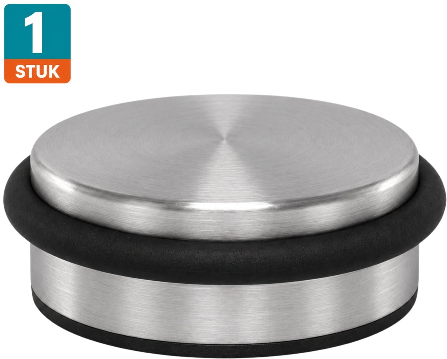 NORDIX Deurstop - Deurstopper - Deurstoppers voor Binnen - Deurbuffer - Deurvastzetter - Antislip - RVS - 10.5cm - ACERO