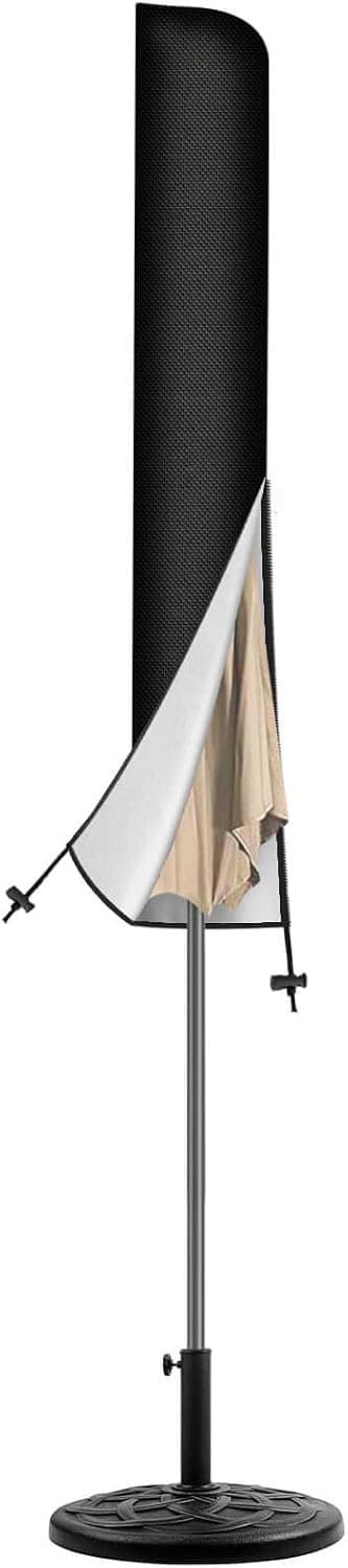 Zivano Parasolhoes - Parasolhoes Waterdicht - Beschermhoes voor Zweefparasol - Zwart - 140cm x 26cm x 140cm