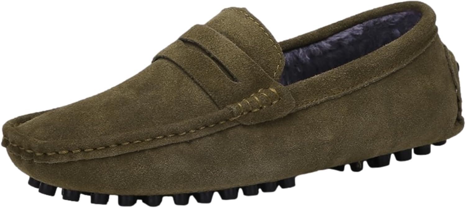 Heren Suède Lederen Penny Loafers Comfort Rijden Schoenen Mocassin Slippers