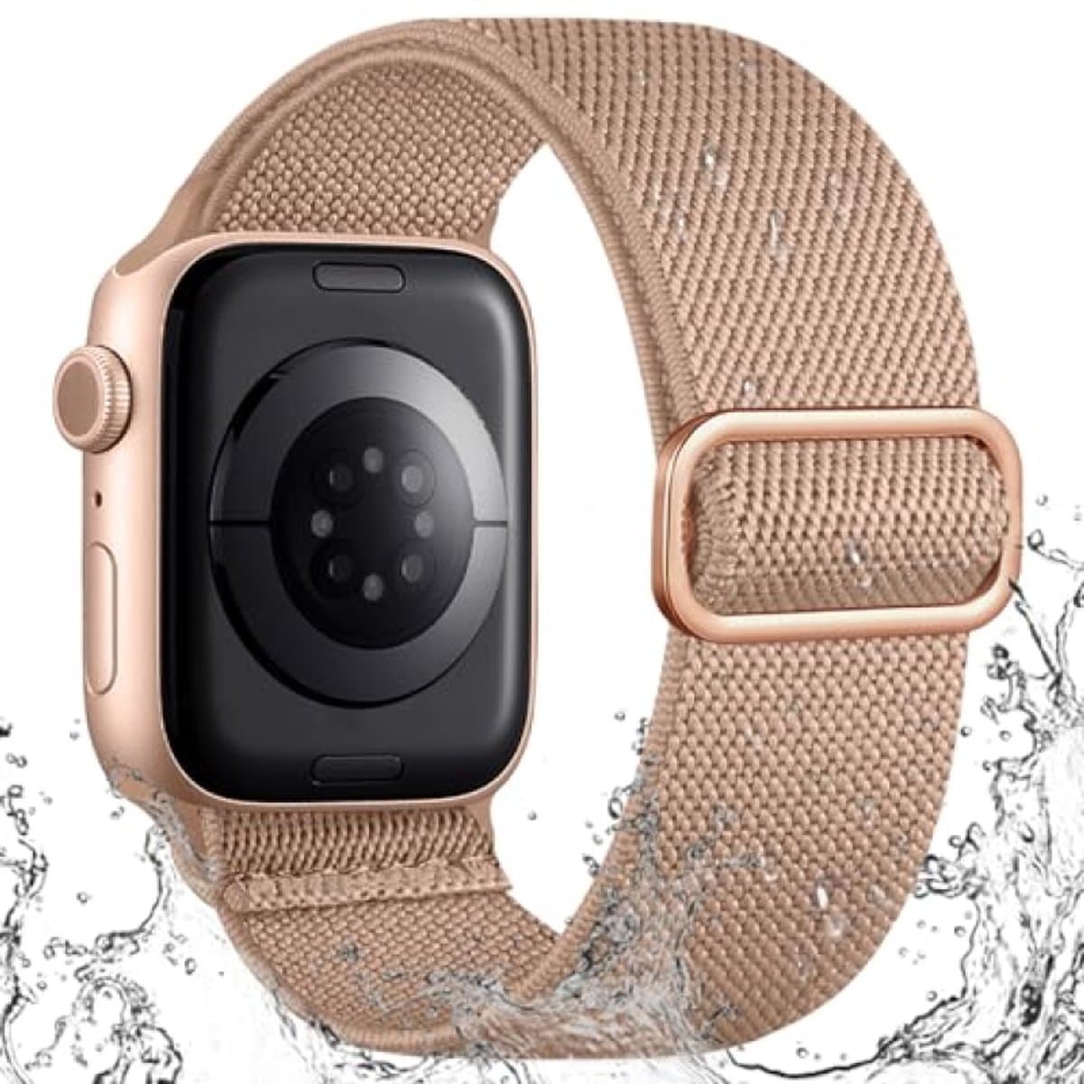 PromoHome Sportband voor Apple Watch 49/46/45/44/42 mm, elastisch nylon, vuilafstotend, verstelbare lus – voor dames en heren, geschikt voor Series 10/9/8/7/6/5/4/3/SE/Ultra