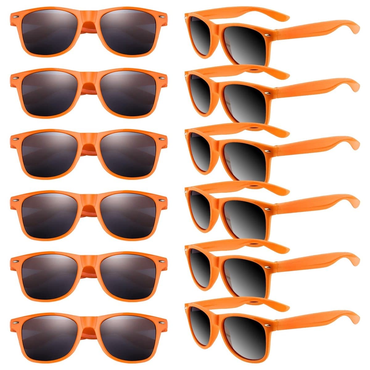 Dailygoods- Zonnebrillen 12-delige set - Kinderfeestartikelen - UV400 Oogbescherming - Gepolariseerde Lens - Geschikt voor Buitenactiviteiten - Comfortabel Polypropyleen - Kinderen Zonnebril