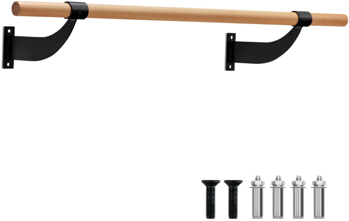 SureDeal® - Ballet barre - Lange Balletstang Wandmontage - 120x15,5x31 cm - Zwart