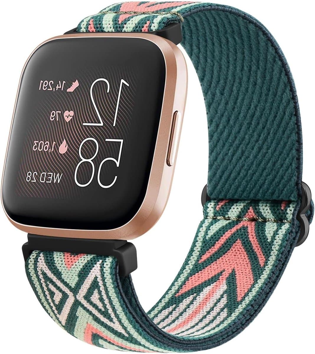 Elastische band - Nylon band - Smartwatch dragen - Verstelbaar - One size - Veelkleurig