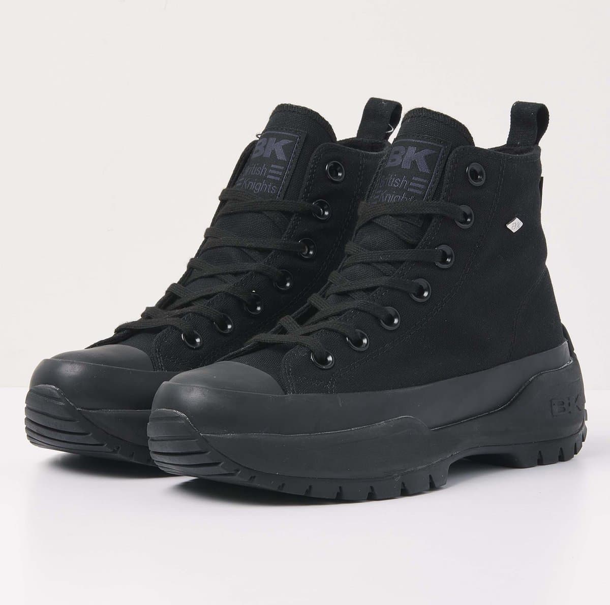 British Knights - Kaya Mid Fly Dames Sneakers Hoog - Maat 38 - Zwart - Katoen - Vrouwen Schoenen