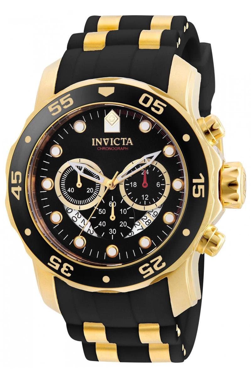 Invicta Pro Diver - SCUBA 6981 Heren Horloge - Waterdicht - Analoog - Quartz Uurwerk - Roestvrij Staal met zwarte Wijzerplaat - 48mm