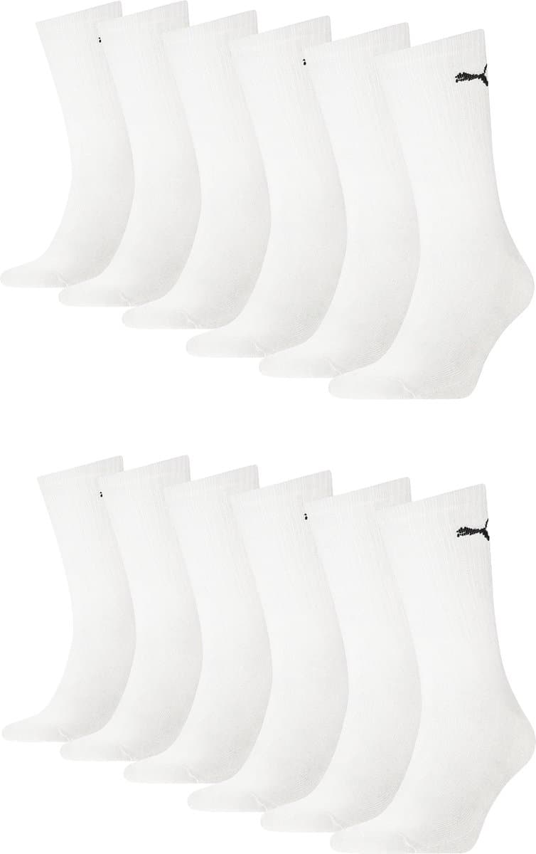 12 PACK Puma Unisex Crew Tennissokken Sportsokken Sokken voor heren en dames