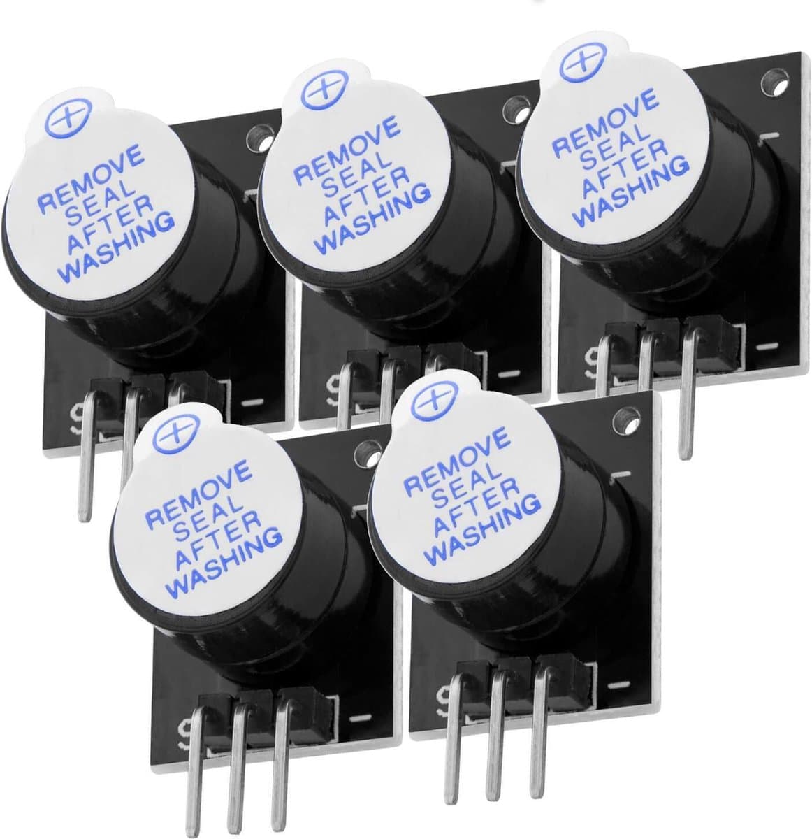 AZDelivery 5 x KY-012 Actieve Piëzo-Zoemer-Alarmmodule compatibel met Arduino Inclusief E-Book!