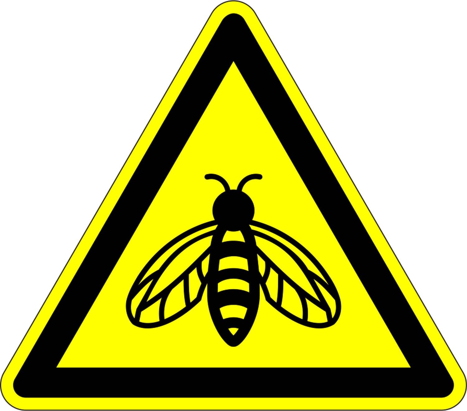 Pas op bijen sticker 400 mm