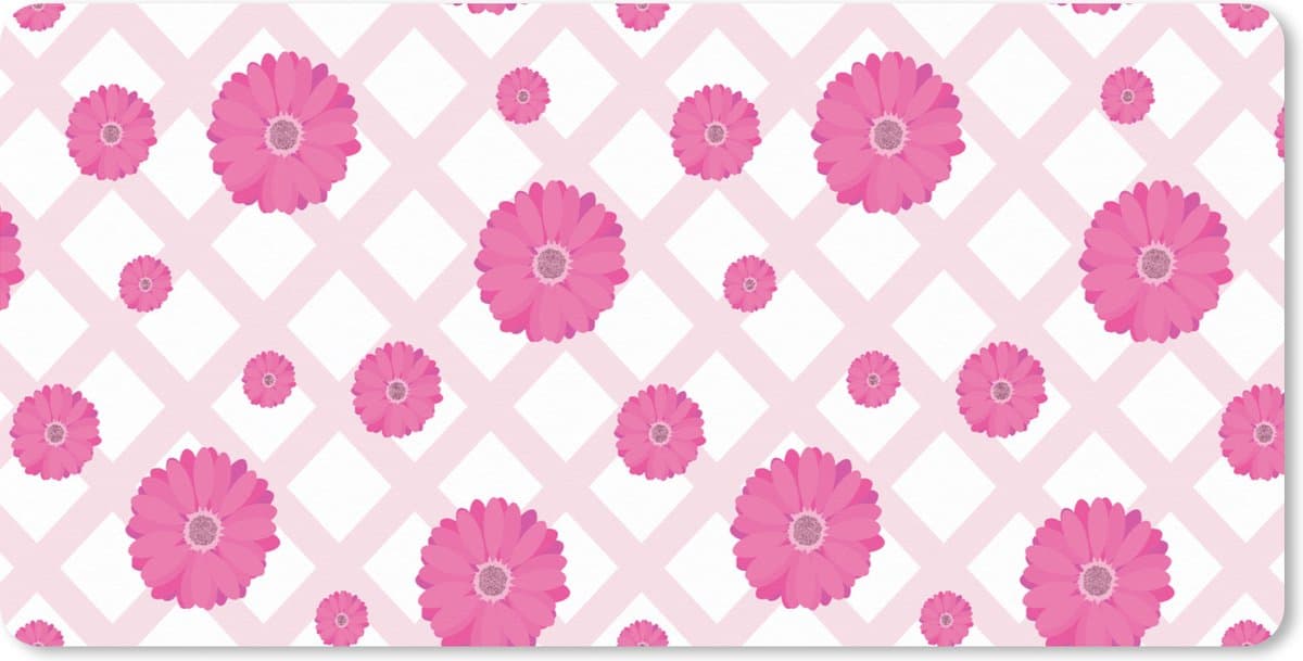 Muismat XXL 120x60 cm - Bureau onderlegger - Bureau mat Bloemen - Patronen - Pastel - Bureaumat - Gaming mousepad xl - Bureaulegger groot - Computer deskmat