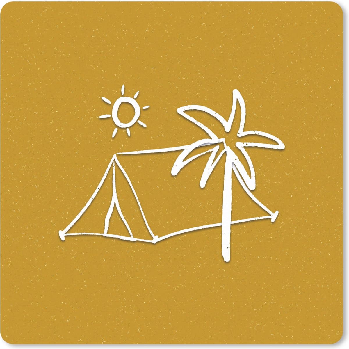 Muismat XXL 40x40 cm - Bureau onderlegger - Bureau mat Zomer - Tent - Zon - Bureaumat - Gaming mousepad xl - Bureaulegger groot - Computer deskmat
