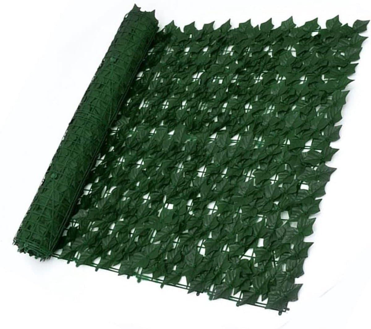 Kunsthaag Privacyhek - Decoratieve Scherm - Tuin Aankleden - Natuurlijk Uiterlijk - 100x600cm - Groen