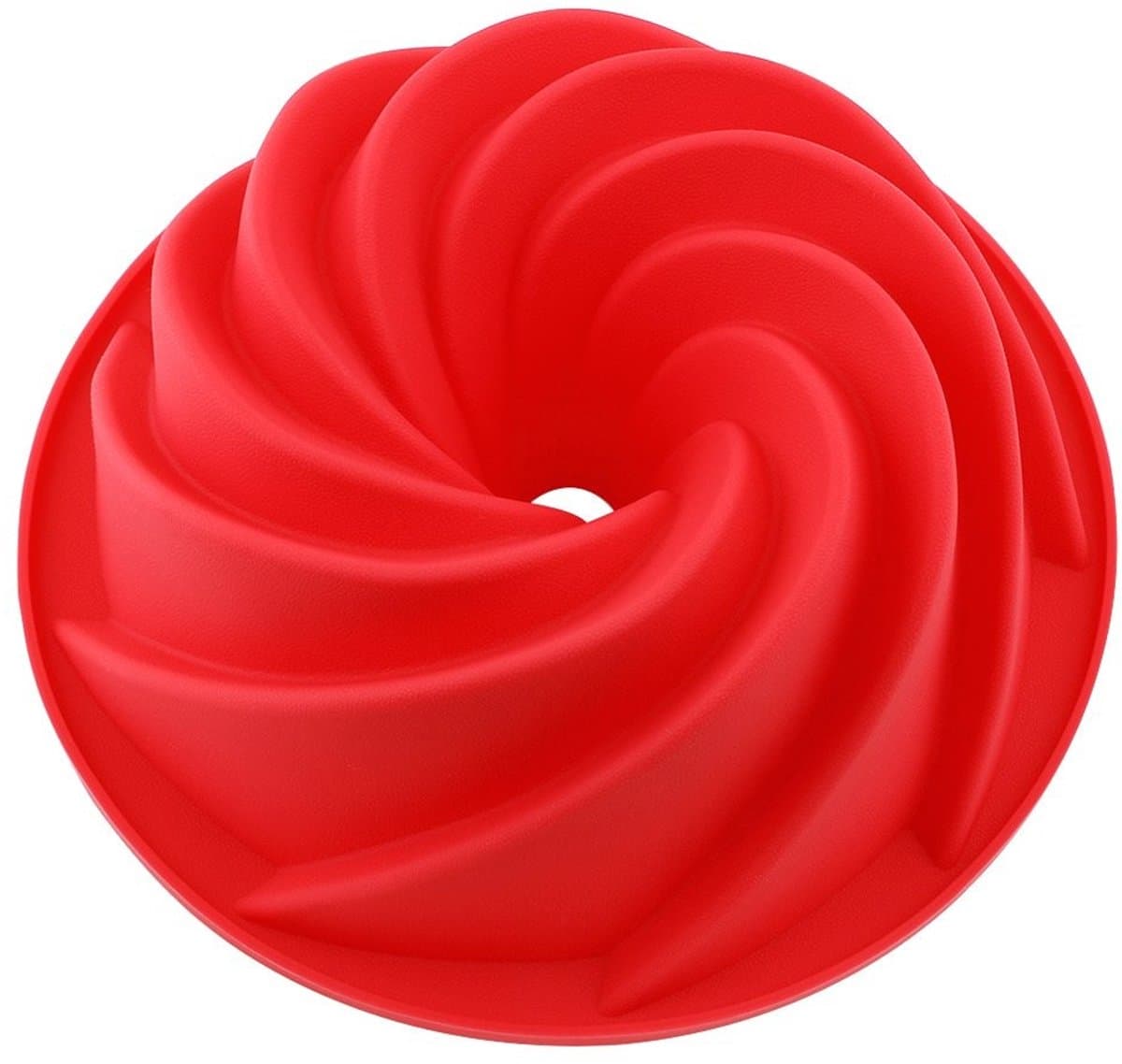 Virtubuy - Silicone Turban Mould - Bakvorm - Non-stick - Rood - Cake Mould - Geschikt voor oven en vriezer - 9 inch