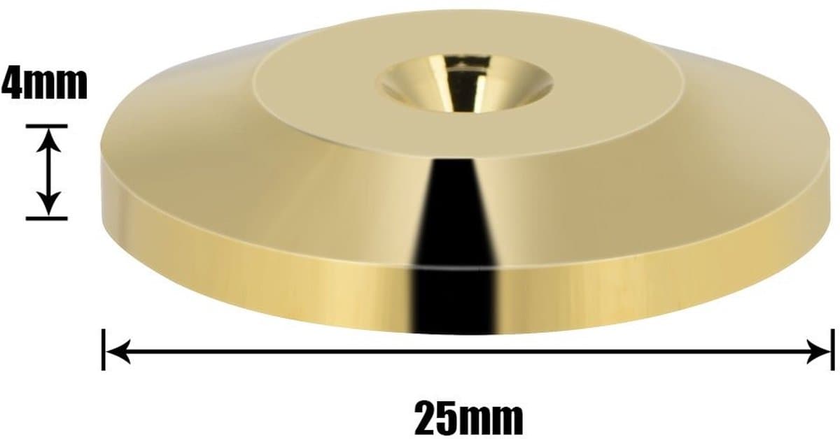 Dailygoody - Spikes Coasters - Schokabsorberende Onderzetters - Goud - Universele Basis Pads - Bescherming voor Speakers - Geschikt voor alle spike vo