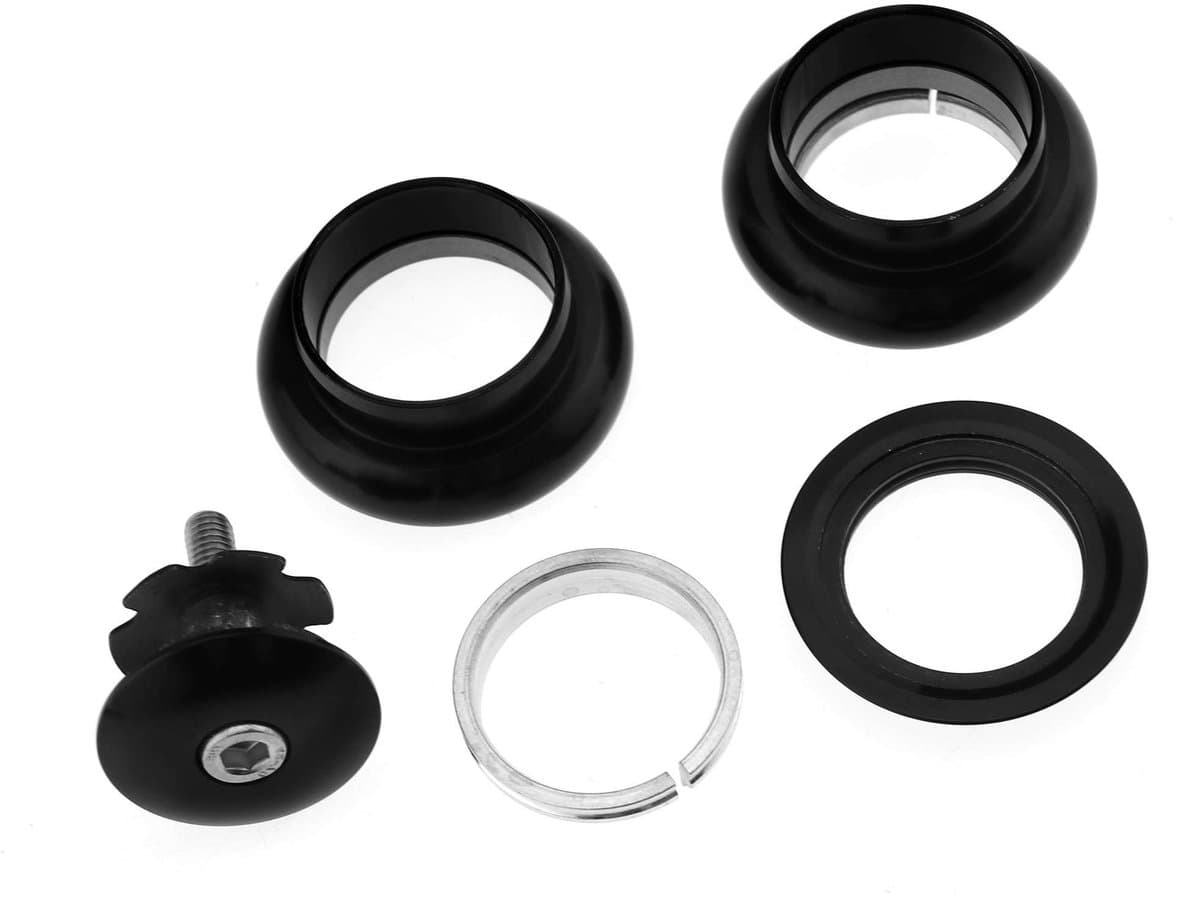 Jhubersproducts - Draadloze externe headset - MTB headset - Aluminium - Zwart - Universeel - Geschikt voor 1-1/8 inch stuurbuis - 34 mm cartridge lage