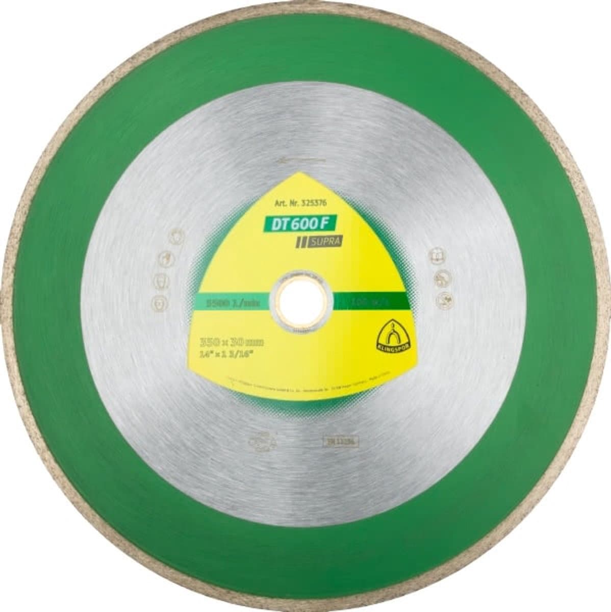Klingspor DT 600 F - Diamant Doorslijpschijf - 250mm - Keramiek/Gres - Continu Segment