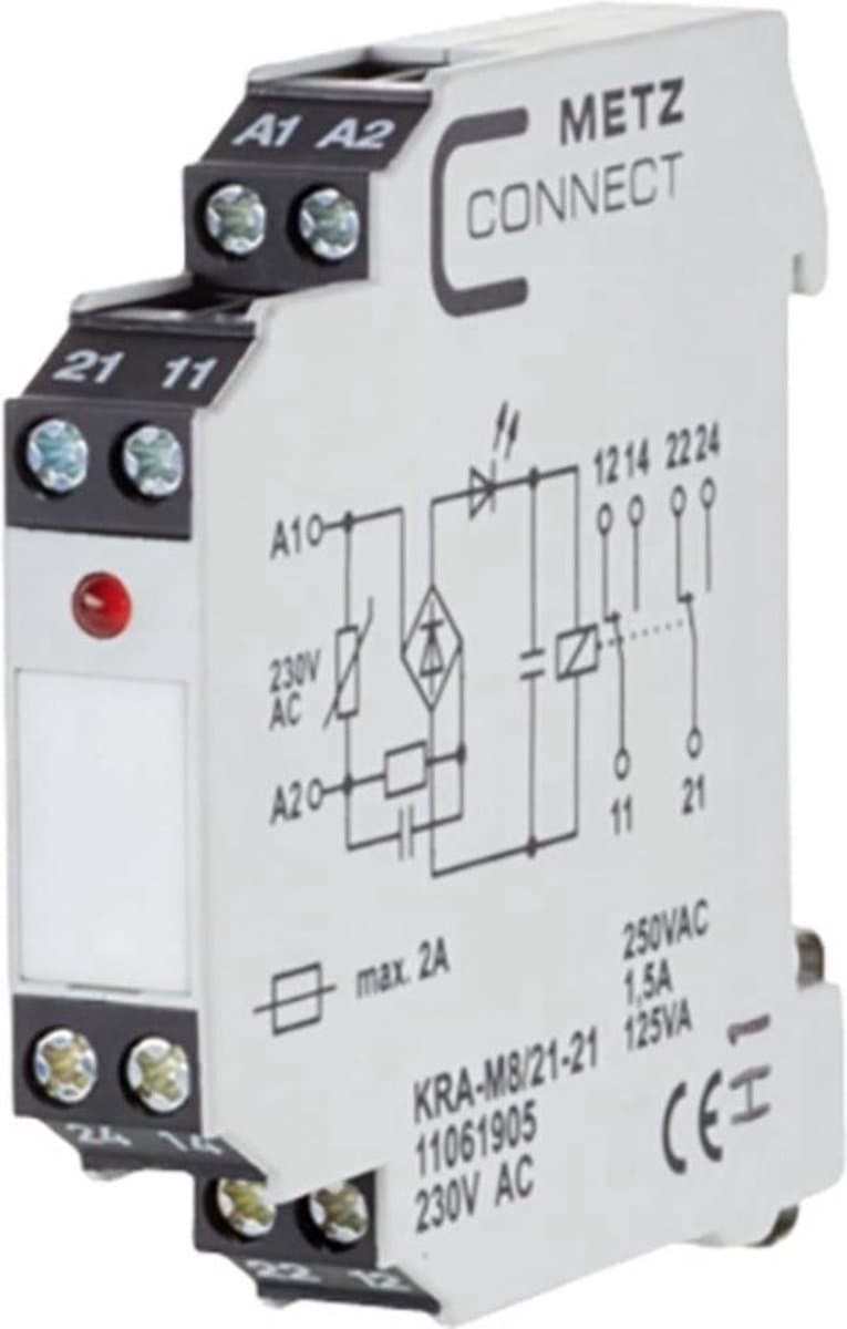 Metz Connect 11061905 Koppelelement 230 V/AC (max) 2x wisselcontact 1 stuk(s)