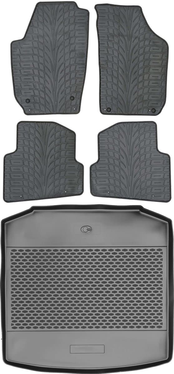 Max-Dywanik - Bagażnik en Dywaniki Set - Skoda Fabia II Kombi - 2007-2014 - Stop AV