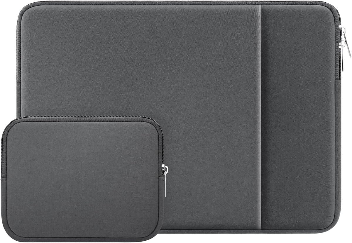 Originap RAINYEAR 14 Zoll Laptop Hülle kompatibel mit 14 Zoll Notebook Computer Chromebook, 15 Zoll MacBook Pro M4 M3 M2 A2941 A3114 A3241 Schutzhülle mit Fronttasche und Zubehörtasche, Rot