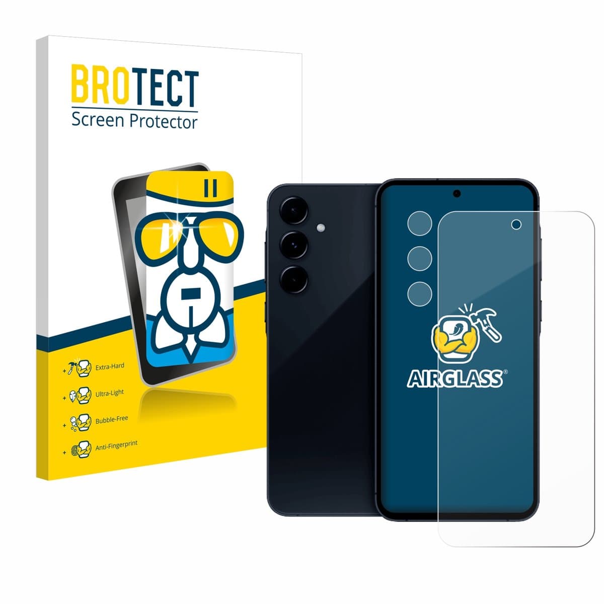Screenprotector voor Samsung Galaxy A35 5G (Voor+Camera) Beschermglas transparant