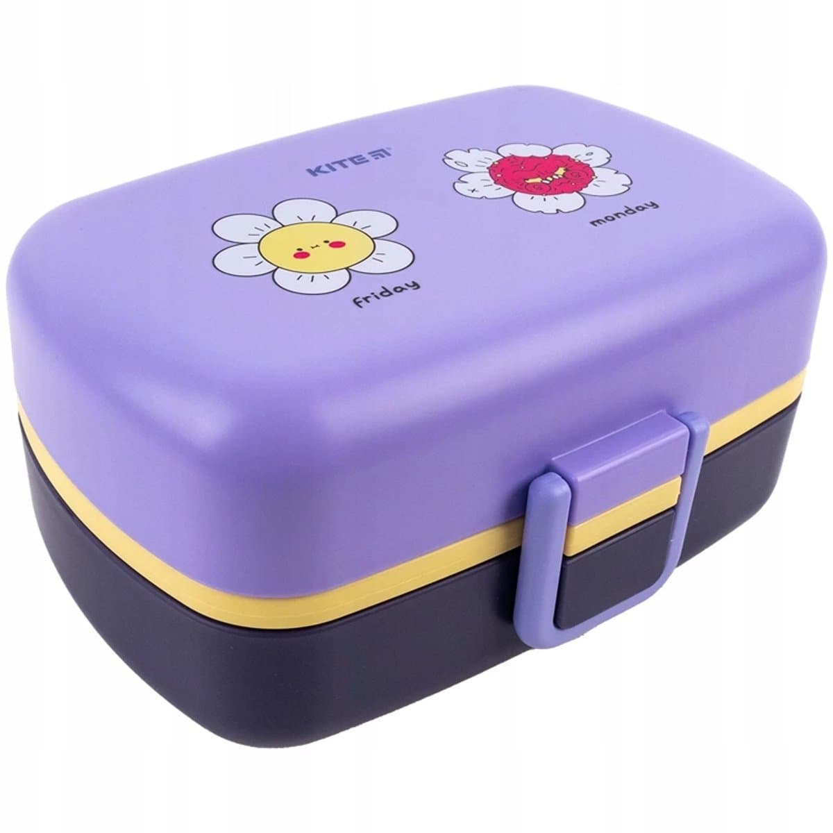 Kite Lunchbox 1150ml Paars met Bestek en Inzetbakjes
