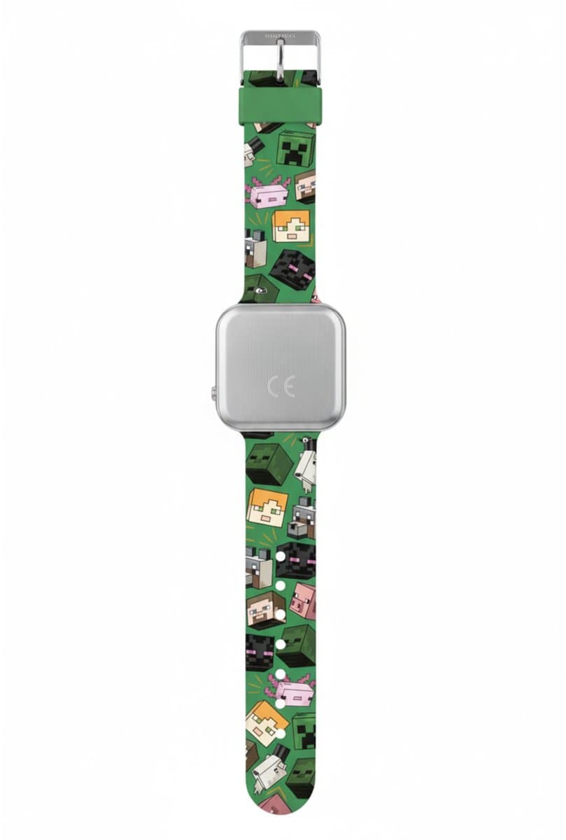 Minecraft LED Horloge met Karakterprint