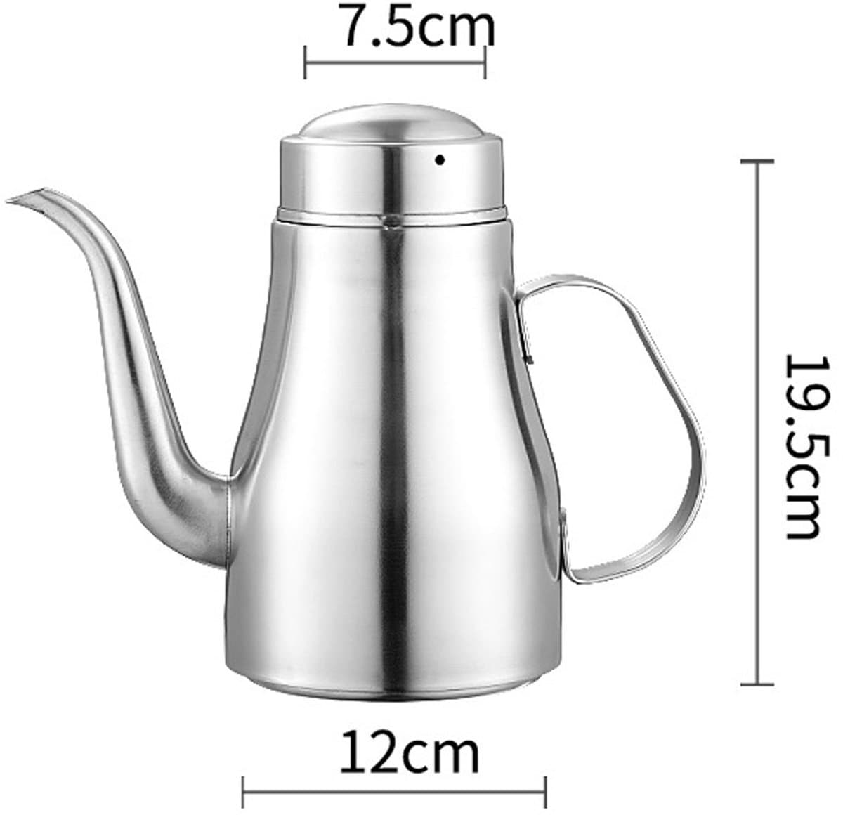 Mmgoqt Olijfolie Dispenserfles - RVS Grote Olie Dispenser Met Druppelmond - 1 Stuk - Huisgebruik Oliefles -48oz- 304 RVS