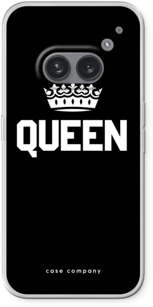 Case Company® - Hoesje geschikt voor Nothing Phone (2a) Plus hoesje - Queen zwart - Soft Cover Telefoonhoesje - Bescherming aan alle Kanten en Schermrand