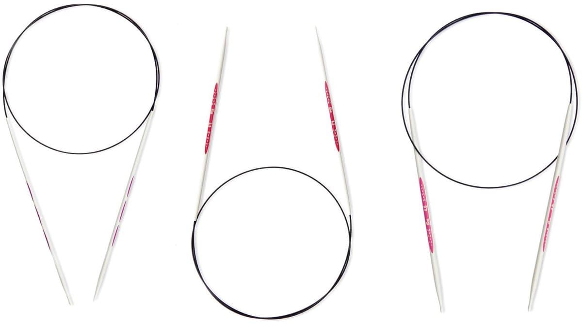 set Pony ergonomische rondbreinaalden 80 cm 3, 3.5 en 4mm
