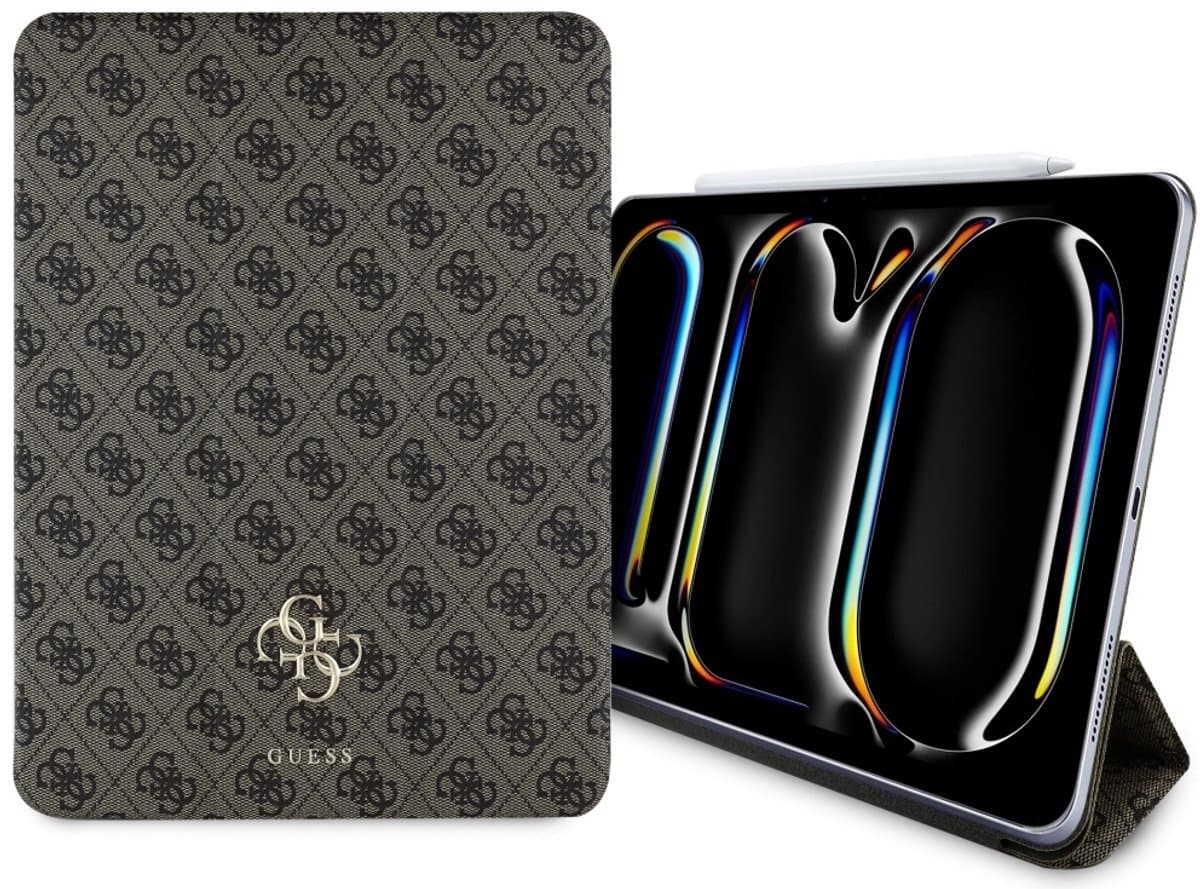 Guess Magnetische Hoes Voor Ipad Pro 13 2024 Met 4G-Logo Beschermende Hoge Kwaliteit