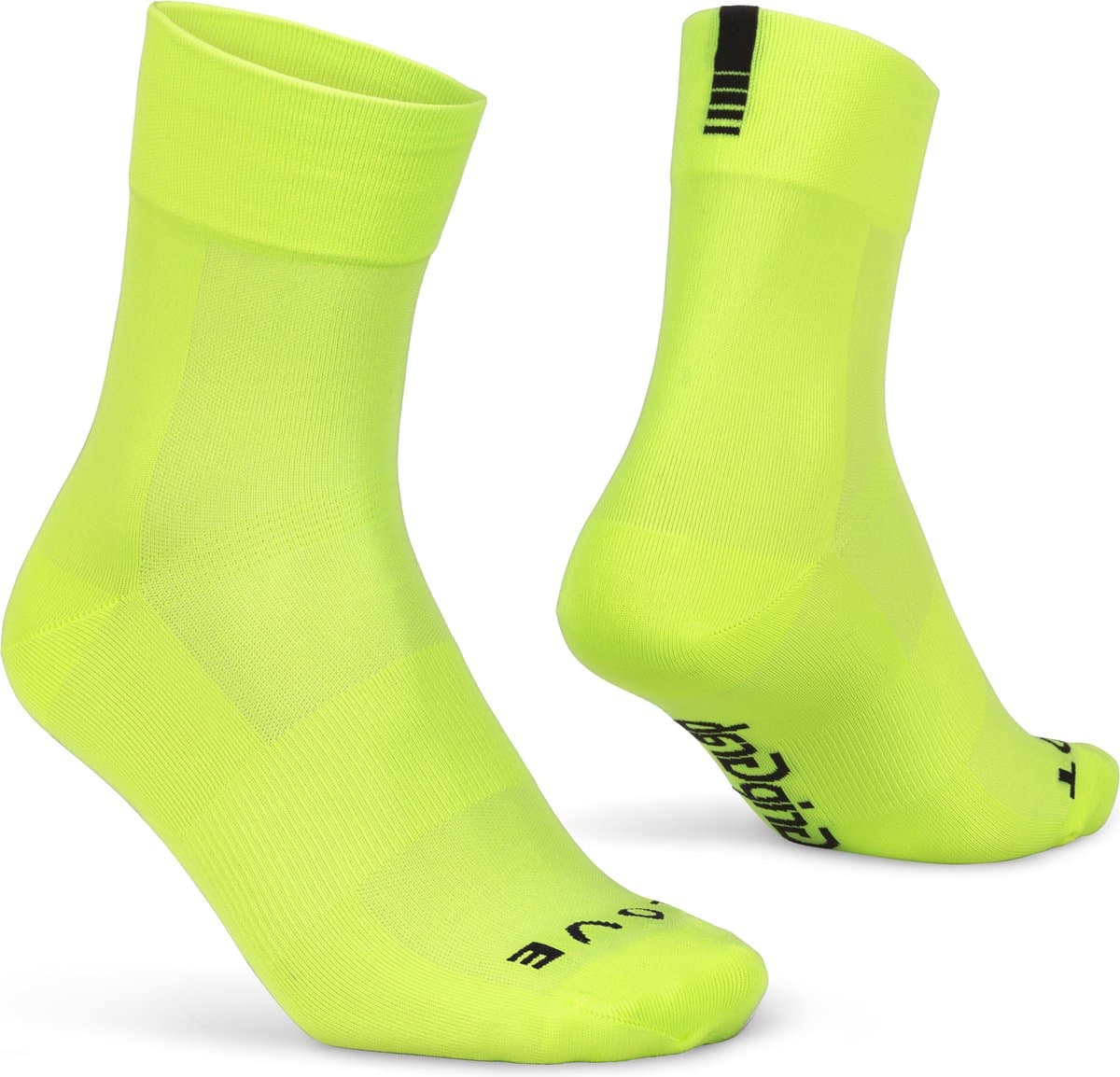 GripGrab - Lightweight SL Performance Zomer Fietssokken 1 Paar Coolmax Wielersport Sokken Regular Cut - Geel Hi-Vis - Unisex