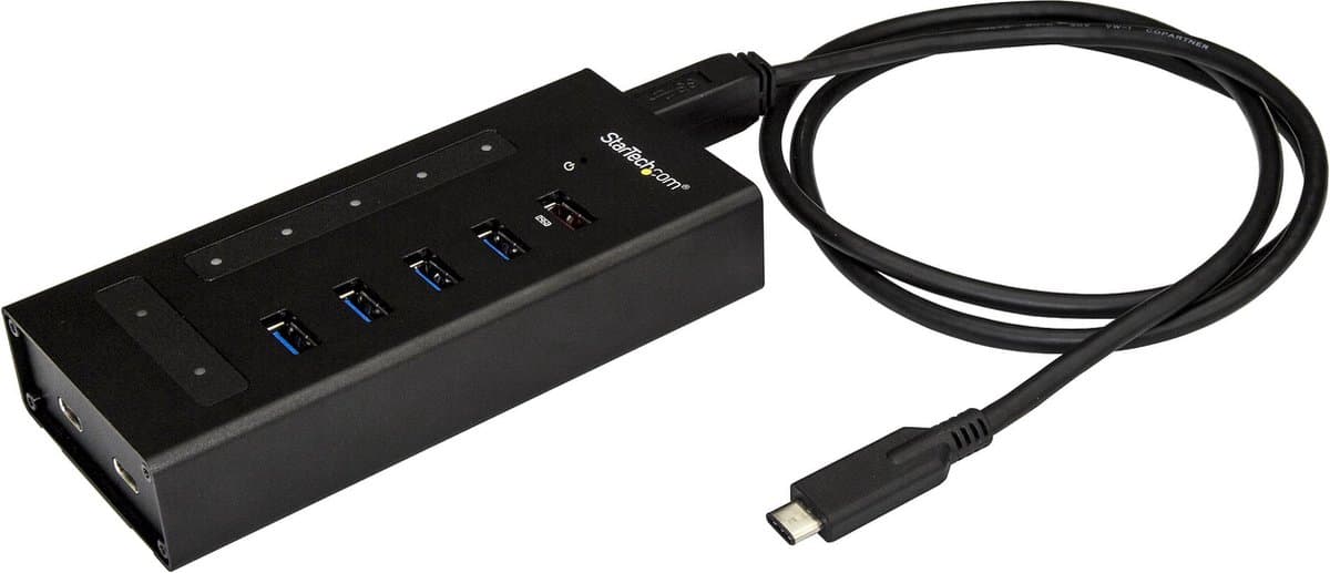 USB Hub Startech HB30C5A2CST Black