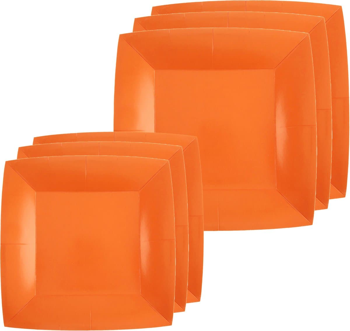 Santex Feest/verjaardag bordjes set - 40x stuks - oranje - 18 cm en 23 cm