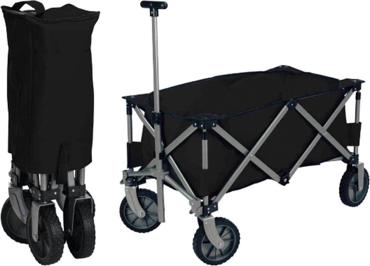 Opvouwbare Bolderkar - Zwart - 90 x 49 x 58 cm