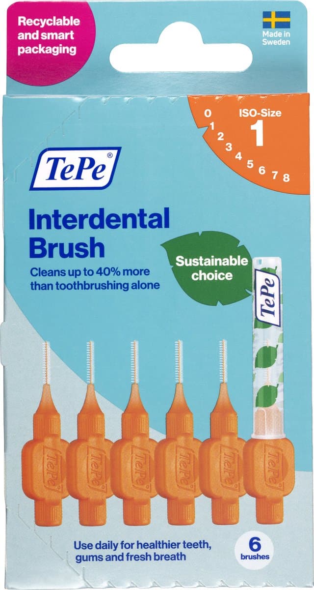 TePe Interdentale Ragers Original Oranje ISO maat 1 – 0,45 mm (6 stuks)