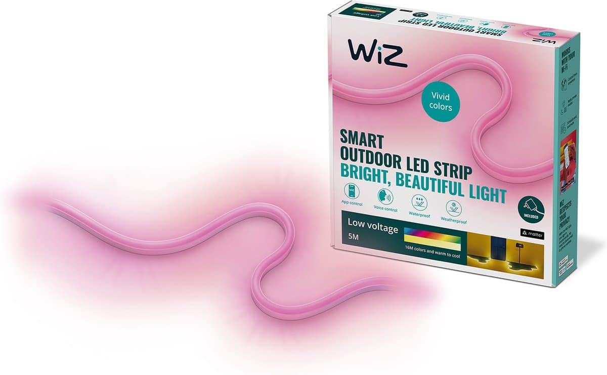 WiZ Lightstrip voor buiten - Gekleurd en wit licht - 5m