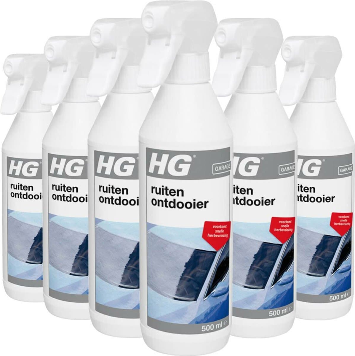 6x HG Ruitenontdooier 500 ml