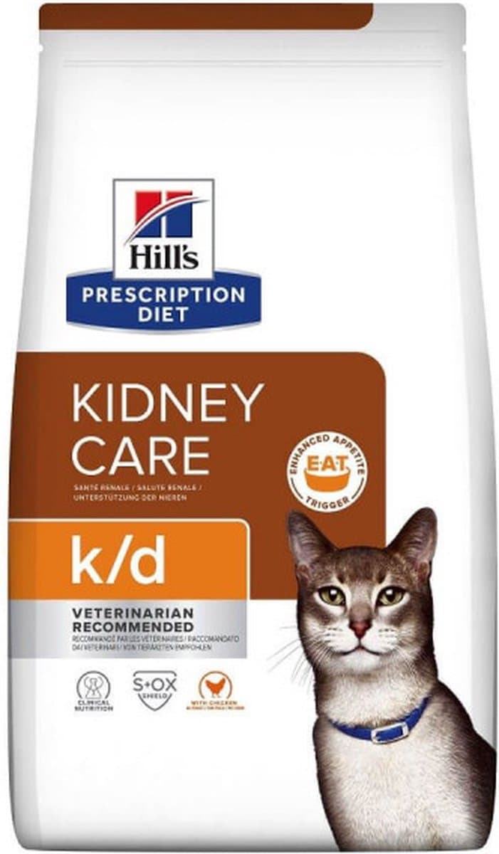Hill's Prescription Diet k/d Kidney Care - Kattenvoer - Kip - 3 kg - Ondersteuning van de Nierfunctie - Dieetvoeding voor Volwassen Katten