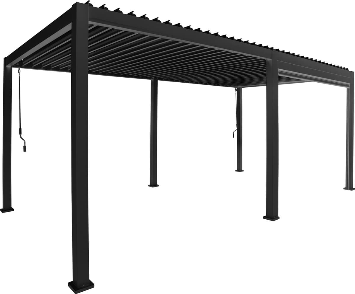 Orion Pull Down Zijscherm - 3,6M - Antraciet - Zijscherm voor Orion terrasoverkapping - Voor meer privacy, beschutting, schaduw onder uw overkapping