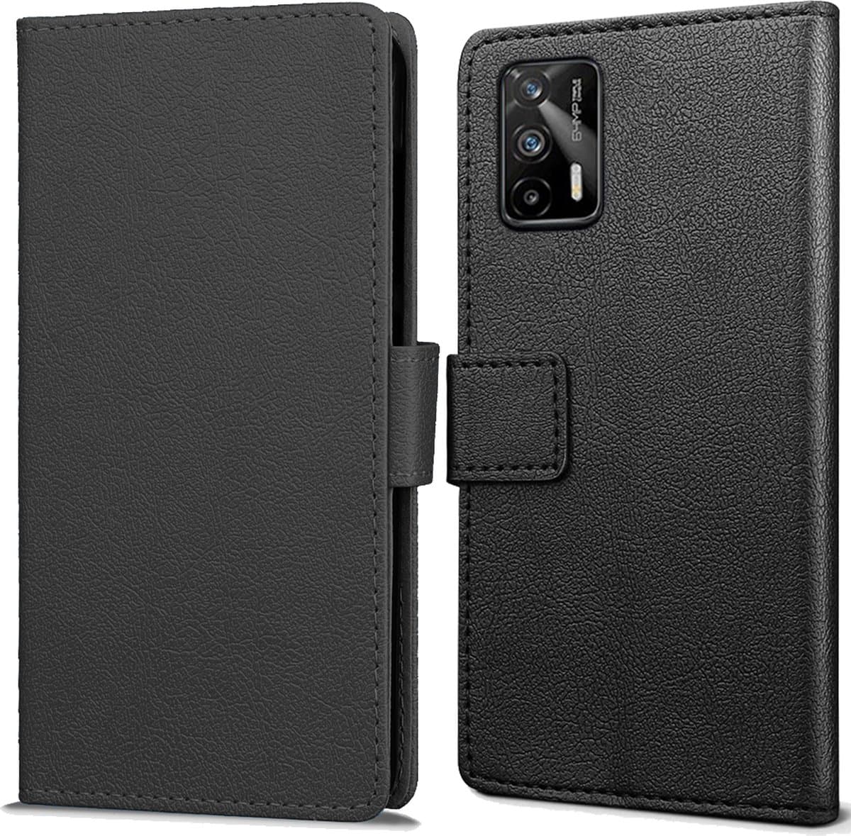 Just in Case hoesje geschikt voor Realme GT Hoesje met Pasjeshouder - Bookcase Classic - Zwart