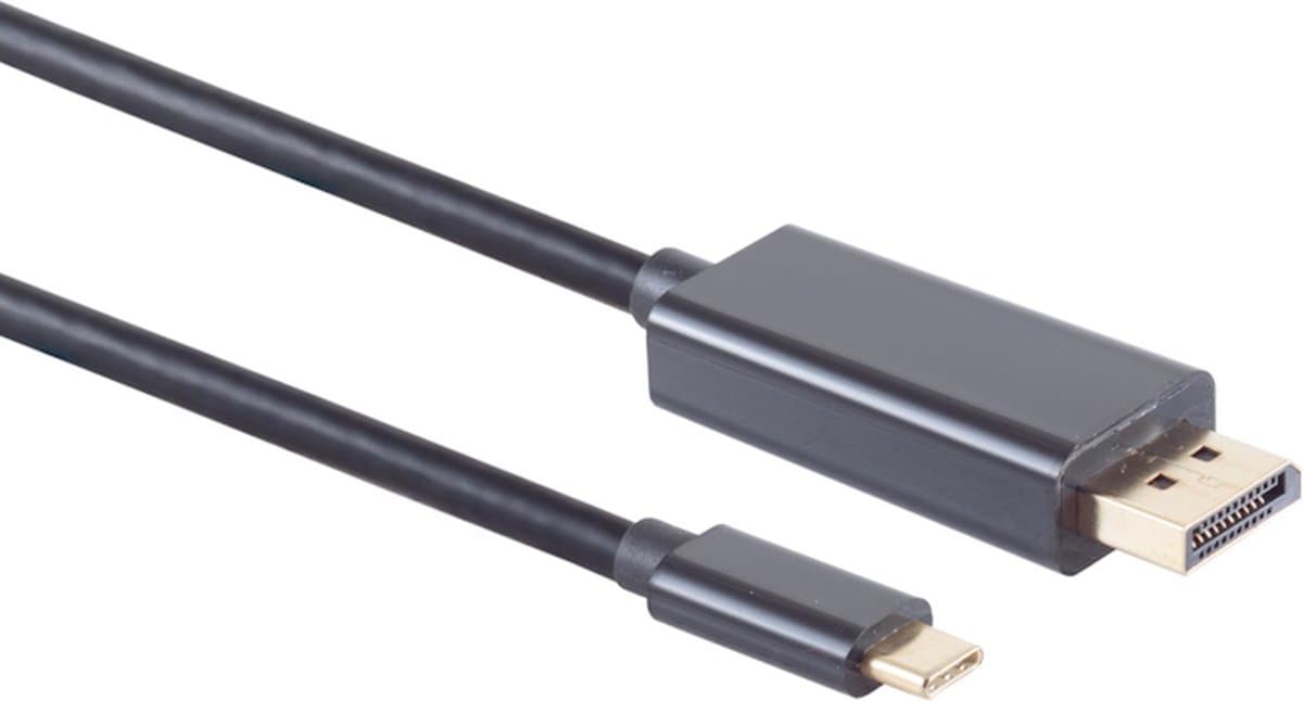 Powteq Premium - 1.8 meter - USB C naar Displayport kabel - 4K 60 Hz - Gold-plated - DP alt mode USB C