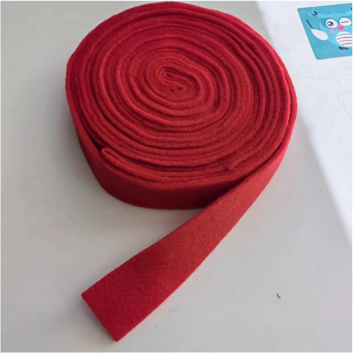 viltstof, decoratieband, vilt, lint, knutselvilt, stoffen lint, kerstband, wolviltband, cadeaulint voor geschenkverpakking, kerstboom, bruiloft, doe-het-zelf decoratie, rood, 3 cm