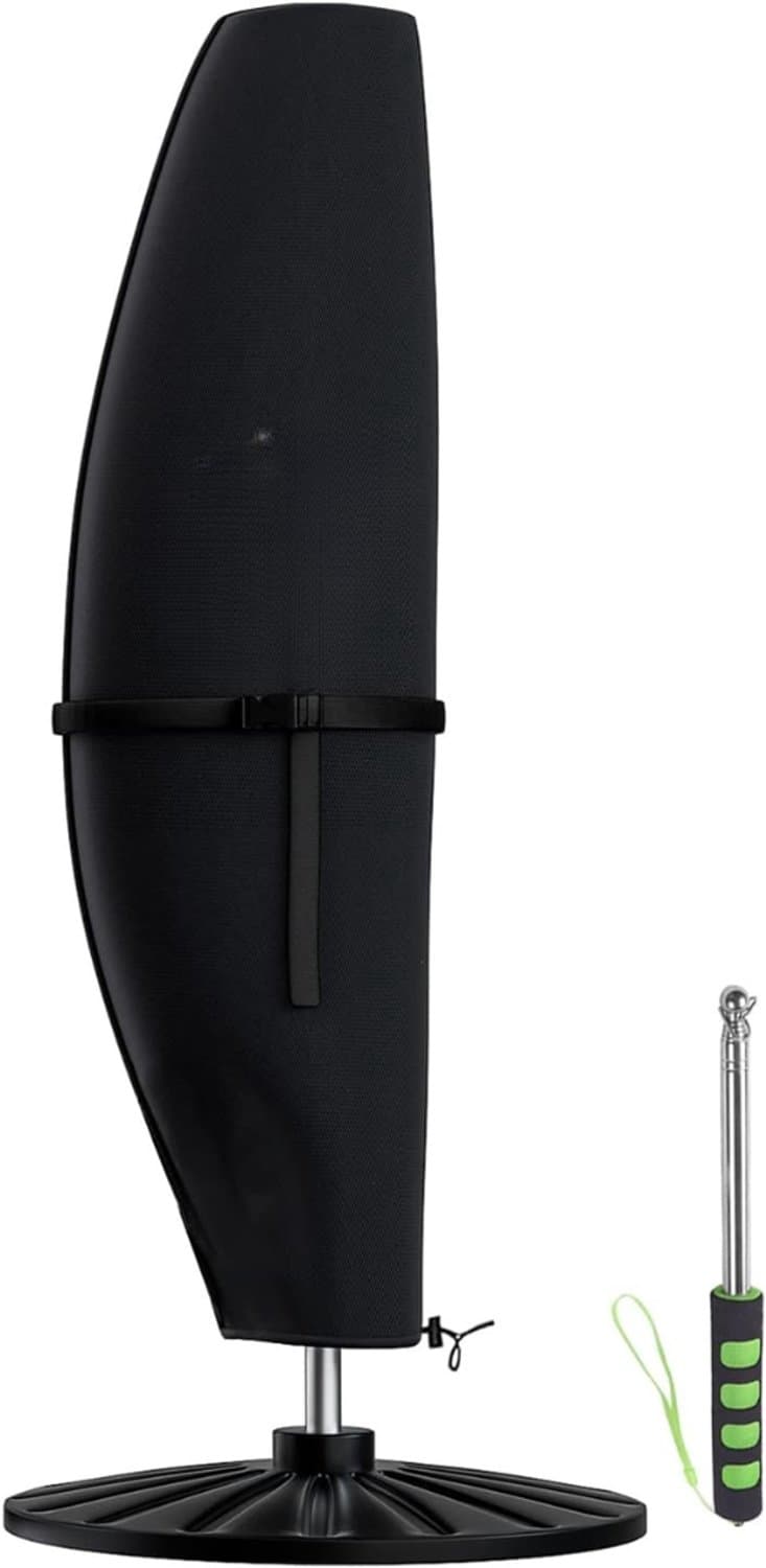 Zivano Parasolhoes - Parasolhoes Waterdicht - Beschermhoes voor Zweefparasol - Zwart - 50cm x 30cm x 196cm