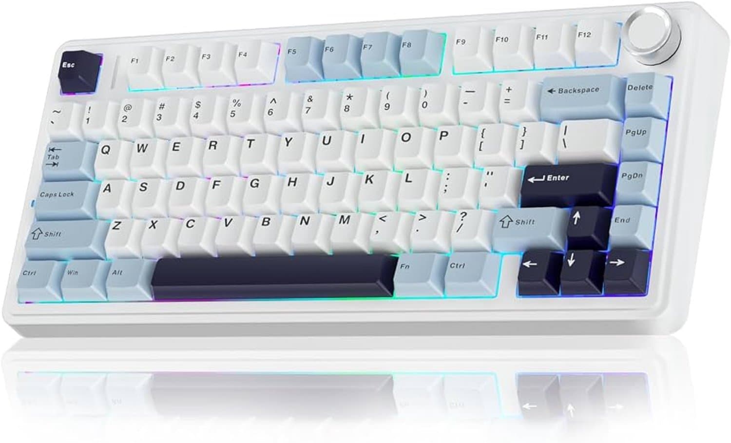 AULA F75 HE - Licht Blauw - Gaming Toetsenbord – Hall Effect Magnetic Switches – Rapid Trigger – 75% – RGB – Hot-Swappable - Dragon King Magnetic Switch