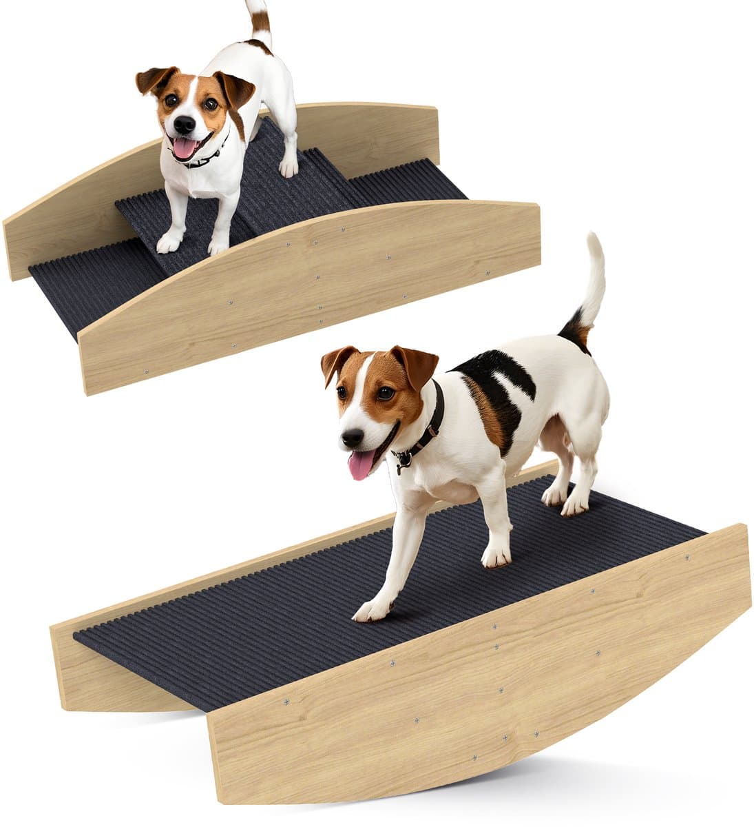 2-in-1 hondenwip voor kleine honden pups 80x39,5x20 cm natuurhout