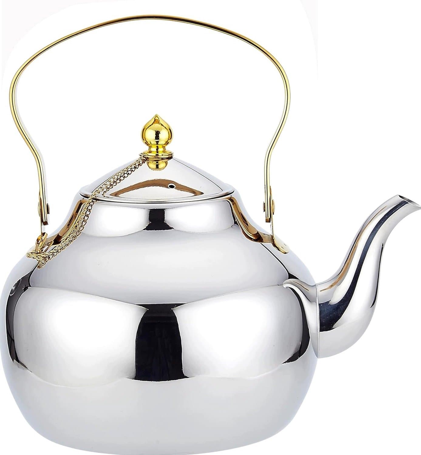 RVS Theepot met Ingebouwd Zeefje - 2 Liter - Modern Design