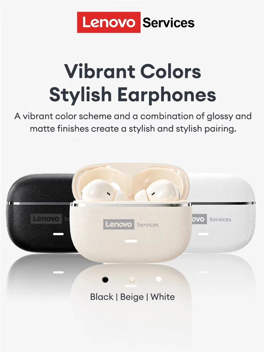 Lenovo LE208 TWS Draadloze Oordopjes - Bluetooth 6.0 Earbuds - In-ear - Wit