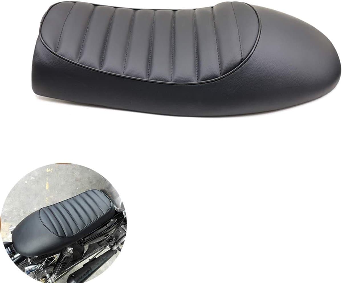 Retro Motorcycle Seat Cafe Racer Saddle Flat Pan Seats For CB125S CB200 CB350 CL350 CB400 - ShopVlot