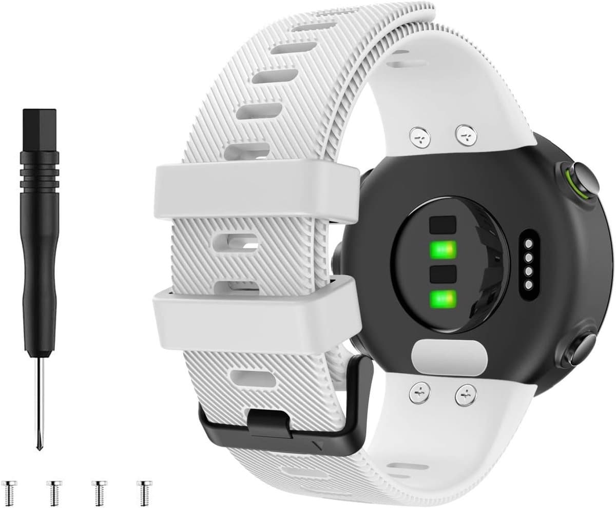 Zachte siliconen vervangband voor Garmin Forerunner 45, verstelbare sportarmband voor comfort en stijl