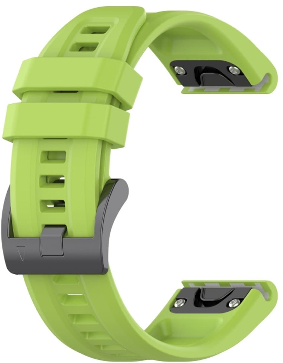 For Garmin Fenix 7X 26mm Silicone Sport Pure Color Watch Band(Lime Green)