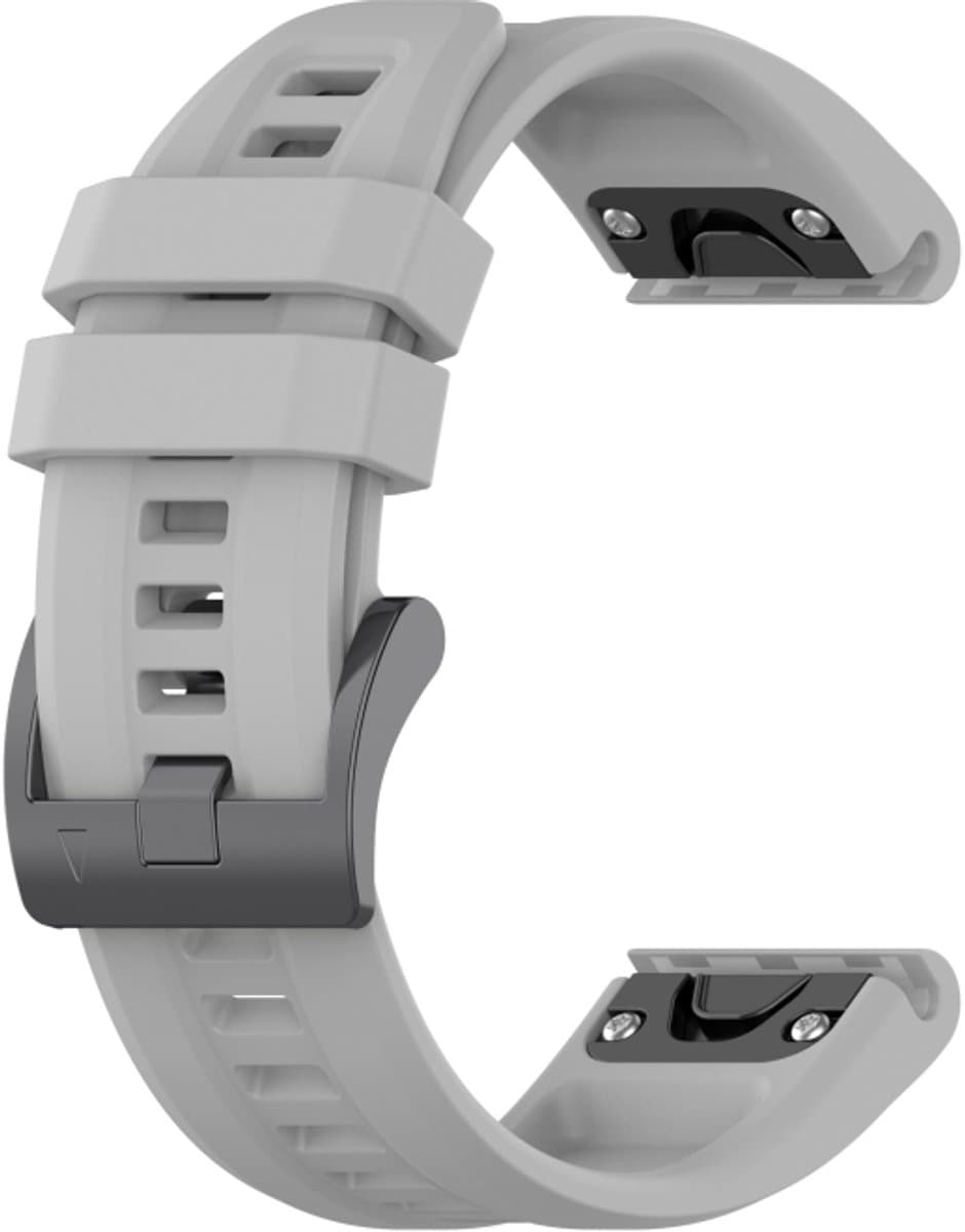 Voor Garmin Fenix 6x 26mm Silicone Sport Pure Color Watch Band (grijs)